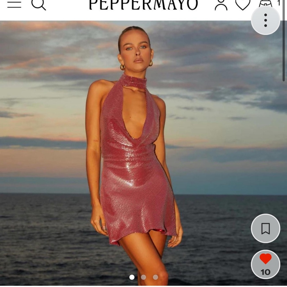 Peppermayo red Halter Mini Dress